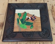 vecchio dipinto sardo con cornice no ceramica altara fancello melis aligi sassu