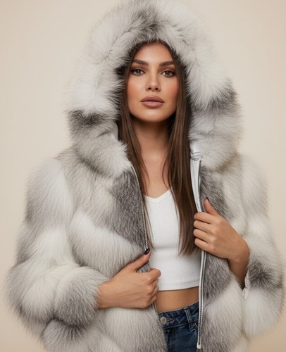 Elegante cappotto pelliccia - cappotto, da