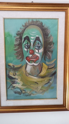 Quadro olio pagliaccio - a,