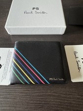 Portafoglio Paul Smith in Pelle Nero Stripes