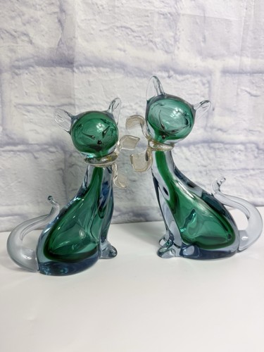 Statuina gatto gattino - , vetro