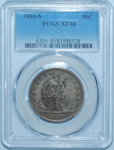 1861 pcgs xf40 101 grande - wb-101,