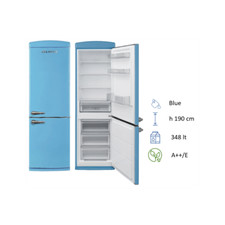 Atlantic Frigorifero Combinato 348 Litri Classe E Statico Blu Retrò ATBM374BLE