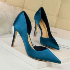 decolte scarpe blu raso aperti