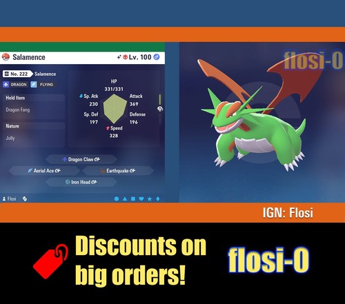 6iv shiny salamence pokemon - 6iv,