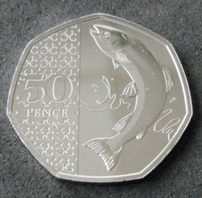 Moneta 50 pence 2026 Salmone