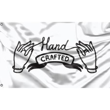 Hand Crafted Sign Flag Unique
