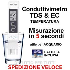 TESTER ACQUA Misuratore Digitale Valori Acqua TDS EC DUREZZA  CONDUTTIVIMETRO