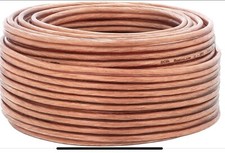 Cavo Altoparlante 15 Metri 2 X 4mm 12AWG Filo Audio Trasparente Flessibile a Filamento