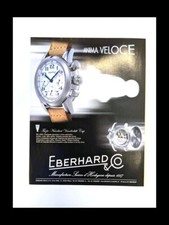 Orologio Eberhard Tazio Nuvolari Vanderbilt Cup Pubblicità 2004 22x28 cm