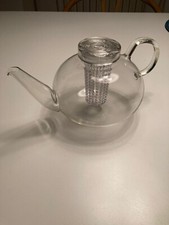 teiera vetro trasparente con filtro in plastica marca Bodum.