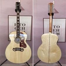 Jumbo Body 43''12 Corde Chitarra Elettrica Acustica Abete Massiccio Top J-200 301