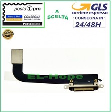 CONNETTORE RICARICA APPLE IPAD 3 A1403 A1416 A1430 DOCK CARICA FLAT FLEX NERO