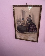 2 vecchie stampe Francesi con Dame dell'800