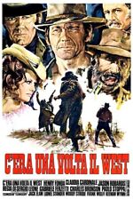 Poster Manifesto Locandina Cinema d'Epoca Stampa Vintage C'era una volta il West