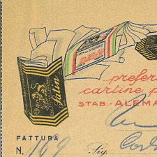Fattura int. ALEMANNI - Modena. Preferite le migliori Cartine. 1924