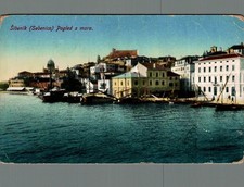 Croazia Sebenico Pogled s mora F. piccolo spedita franc. asp.