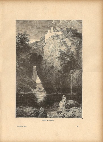 Stampa antica pozzuoli bagno - antica,