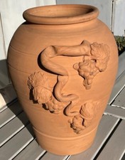 Vaso in terracotta festonato - alto cm 45  - diametro cm. 21