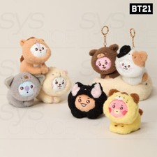 PORTACHIAVI PELUCHE BTS BT21 merce ufficiale più soffice Ver + numero di tracking