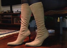 Stivale alto in camoscio - Made in Italy