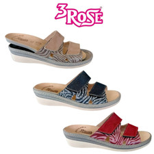 3Rose 130 Blu Beige Ciabatte