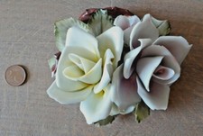 Capodimonte Gruppo di Fiori Dipinta a Mano Porcellana Ceramica da Restaurare