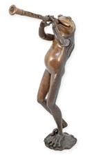 Scultura In Bronzo Rana Con
