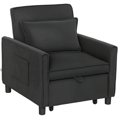 Homcom poltrona letto - letto, 3