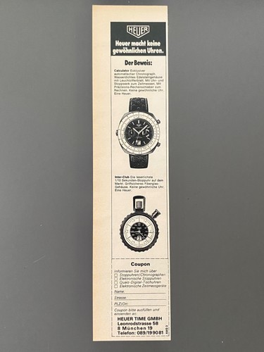 Heuer calculator cronografo - heuer,