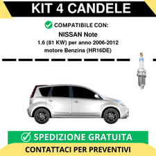 KIT 4 CANDELE per NISSAN Note
