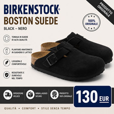 Birkenstock Boston Suede Nero