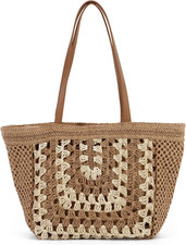 Borsa Tote Rafia per Donna