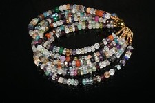 Bracciali fatti a mano naturali 6 strati multi mix perline rondelle...