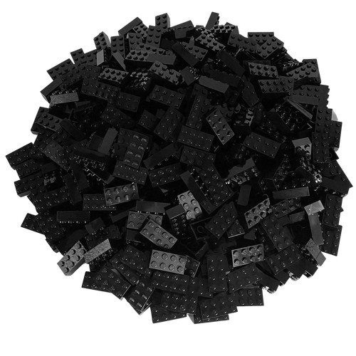 Lego 2x4 mattoncini neri - neri,