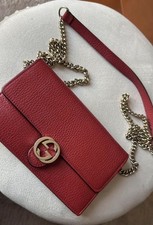 Gucci interlocking In Pelle Colore Rosso