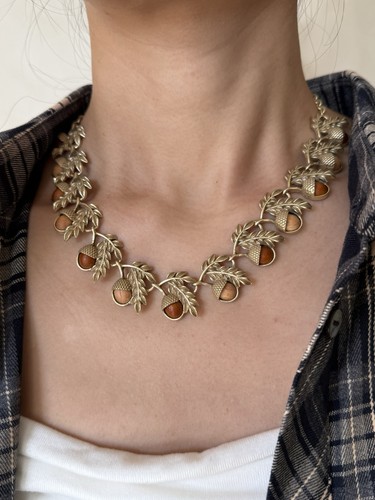 Collana vintage ghiande e - collana,