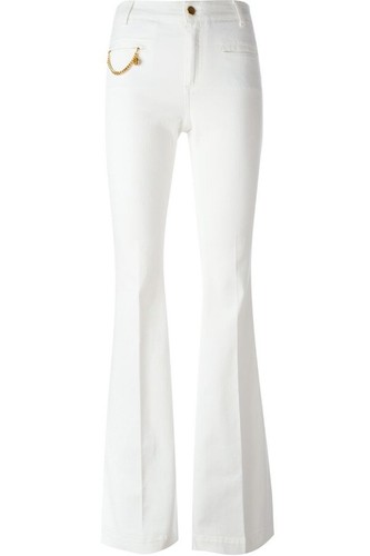 Jeans bianco svasato stella - jeans,