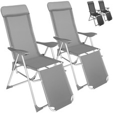 2 sedie in alluminio pieghevoli da giardino terrazza sedia campeggio sdraio 