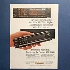 Pioneer Premier Kex M800 1989 pubblicità stampa vintage faccia staccabile autoradio