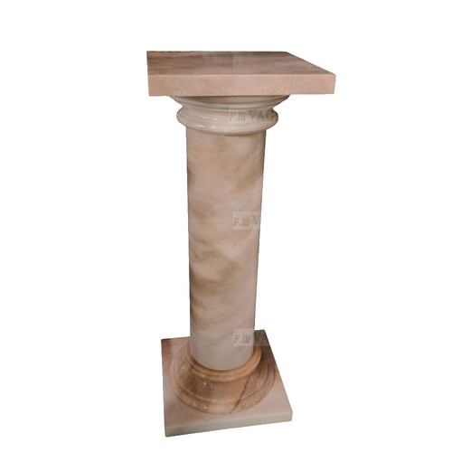 Colonna marmo scolpito rosa - colonna,