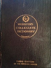 Webster's Collegiate Dictionary, De Luxe, Third Edition
