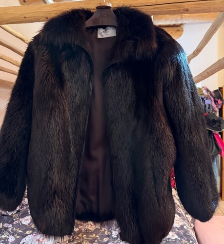 Giacca visone uomo nera