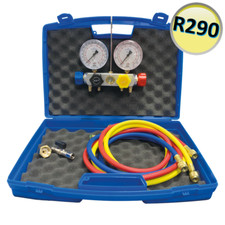 GRUPPO MANOMETRICO PER GAS R290 A 4 VIE COMPLETO DI TUBAZIONI FLESSIBILI DA 1/4'