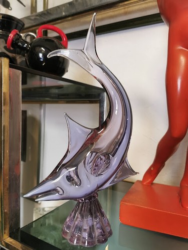 Scultura pesce vetro - di, murano