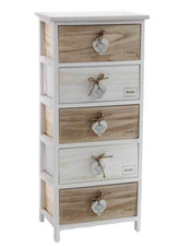 CASSETTIERA LEGNO 5 CASSETTI