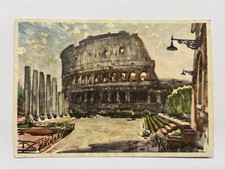 ROMA IL COLOSSEO PUBBLICITARIA LAI LINEE AEREE ITALIANE 1950
