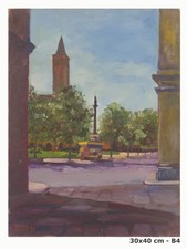 QUADRO AD OLIO VEDUTA DUOMO