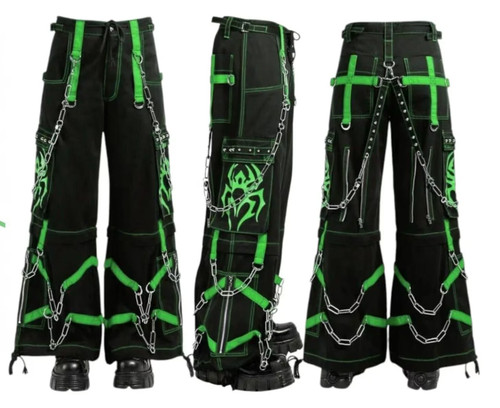 Pantaloni cargo gotici fatti - , a