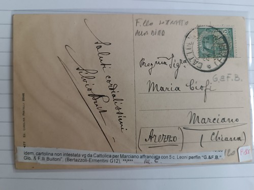 Regno perfin 1912 f - perfin, f.b.